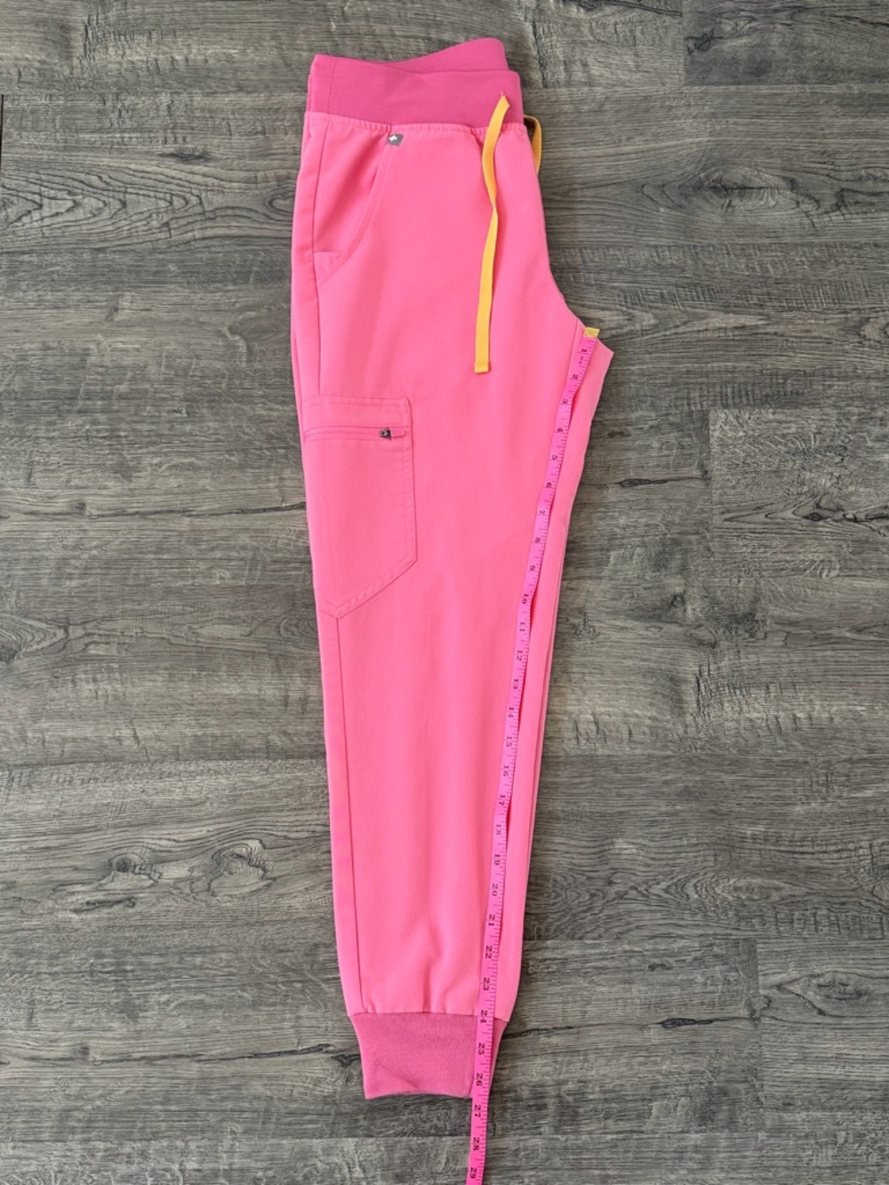 FIGS Zamora Jogger Scrub Pants Neon Pink S Petite Stretch - Picture 15 of 16